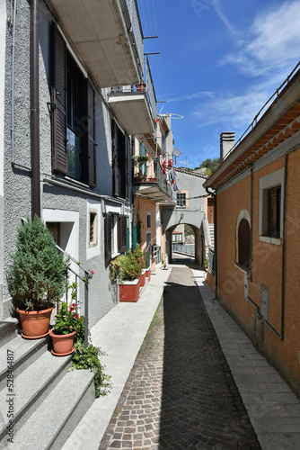 A narrow street in Castelgrande  a rural village in the province of Potenza in Basilicata  Italy.