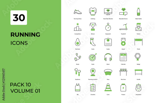 Running icons collection. Set contains such Icons as and more