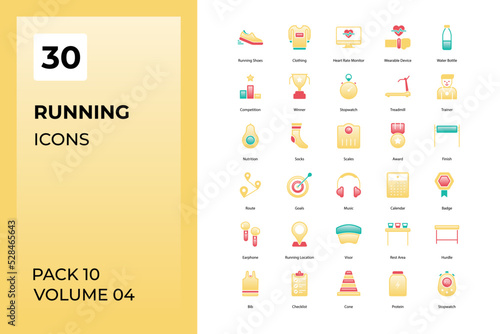 Running icons collection. Set contains such Icons as and more