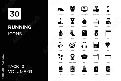 Running icons collection. Set contains such Icons as and more