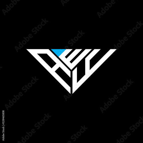 AWY letter logo creative design with vector graphic, AWY simple and modern logo in triangle shape. photo