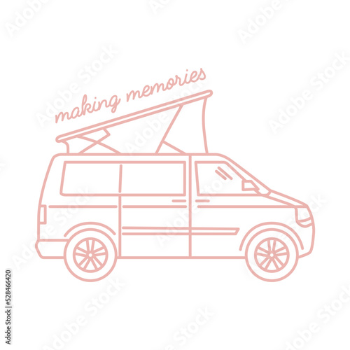 Vector illustration of camping van