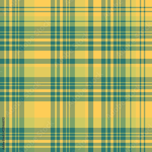 Seamless pattern in simple green and yellow colors for plaid, fabric, textile, clothes, tablecloth and other things. Vector image.