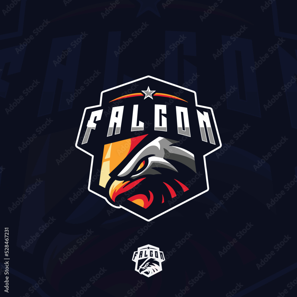 Falcon logo illustration vector character