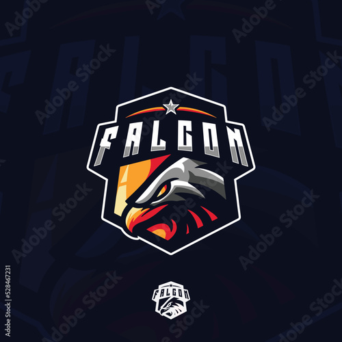 Falcon logo illustration vector character