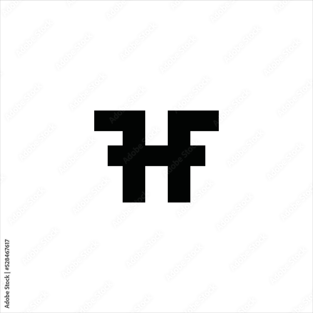 letter h f logo vector template letter h f logo vector template