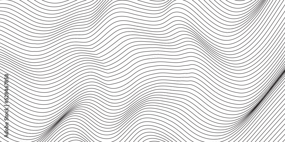 Abstract wavy gray stream element for design on a white background isolated. You can use for Web, Desktop background, Wallpaper, Business banner, poster. Wave with lines created using blend tool. Abstract wavy gray stream element for design on a white background isolated. You can use for Web, Desktop background, Wallpaper, Business banner, poster. Wave with lines created using blend tool.
