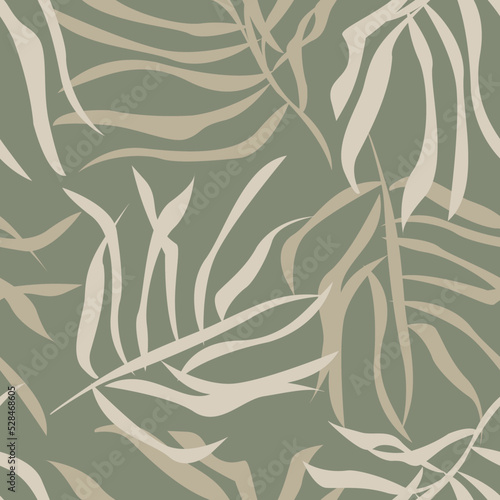 Fototapeta Naklejka Na Ścianę i Meble -  Tropical Leaf Seamless Pattern Design