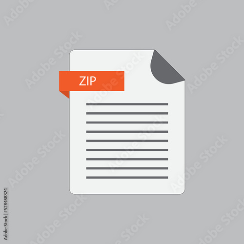 vector zip format icon