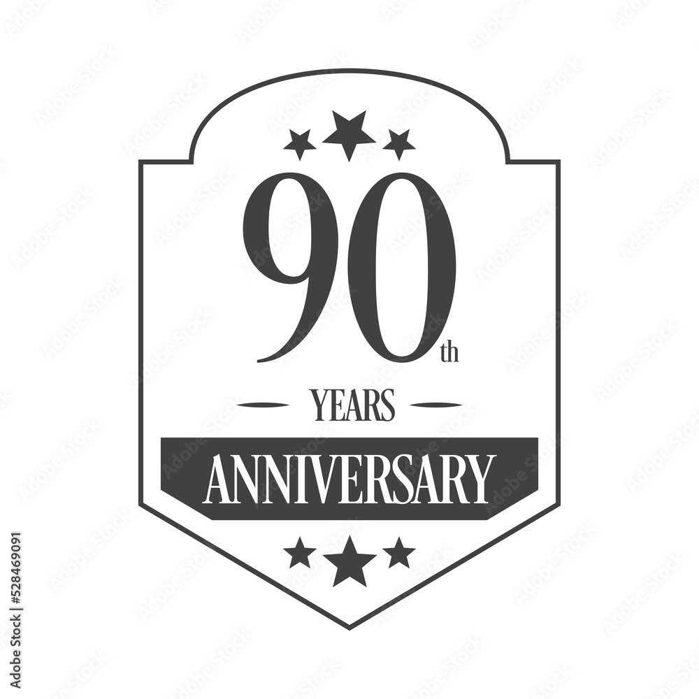 Luxury 90th years anniversary vector icon, logo. Graphic design element Luxury 90th years anniversary vector icon, logo. Graphic design element