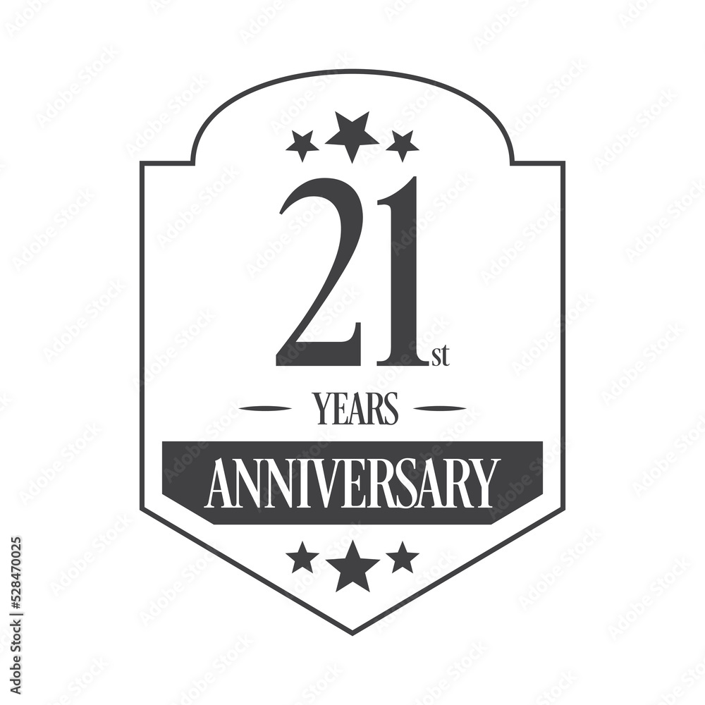Luxury 21st years anniversary vector icon, logo. Graphic design element Luxury 21st years anniversary vector icon, logo. Graphic design element