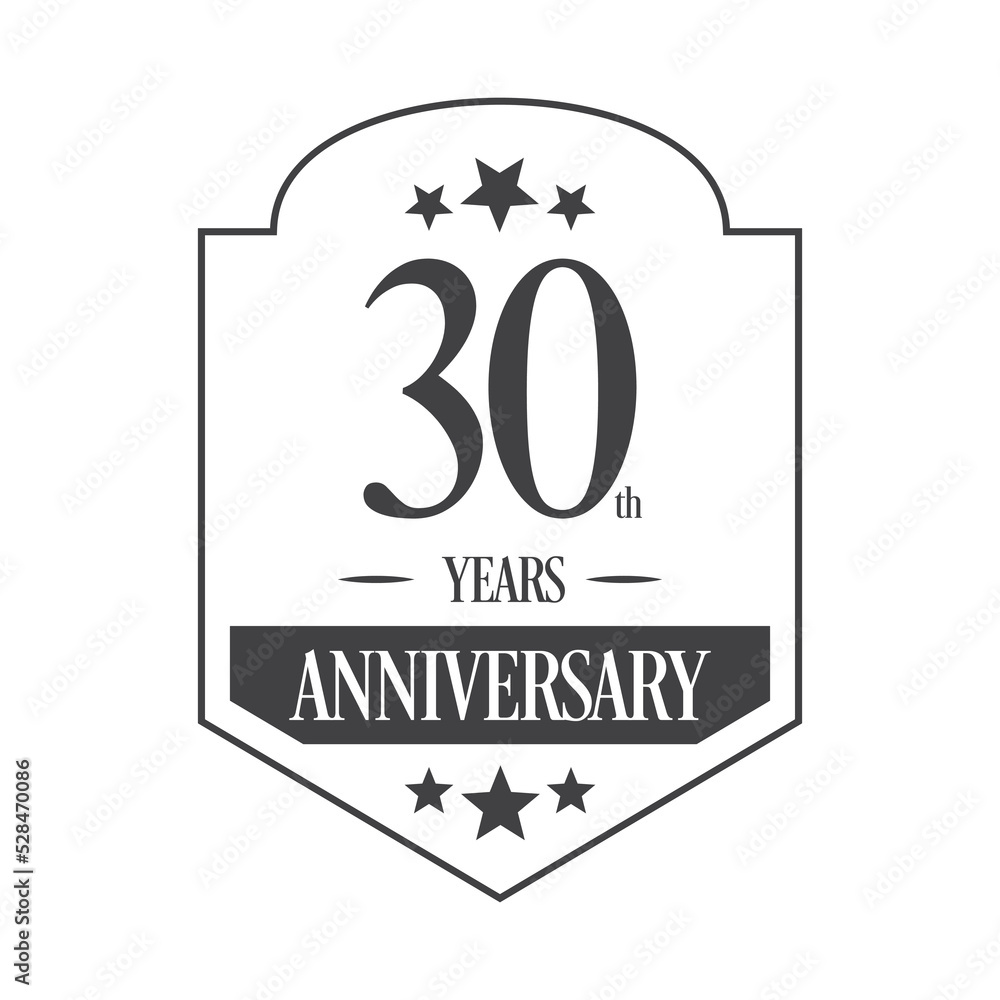 Luxury 30th years anniversary vector icon, logo. Graphic design element Luxury 30th years anniversary vector icon, logo. Graphic design element