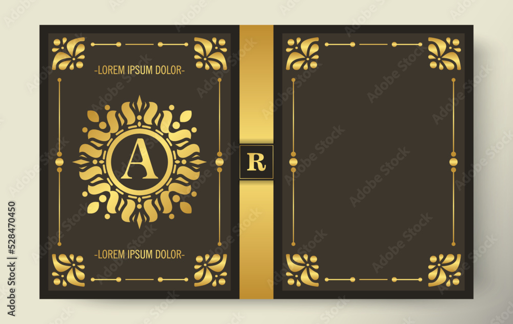 Ornamental book cover design Ornamental book cover design