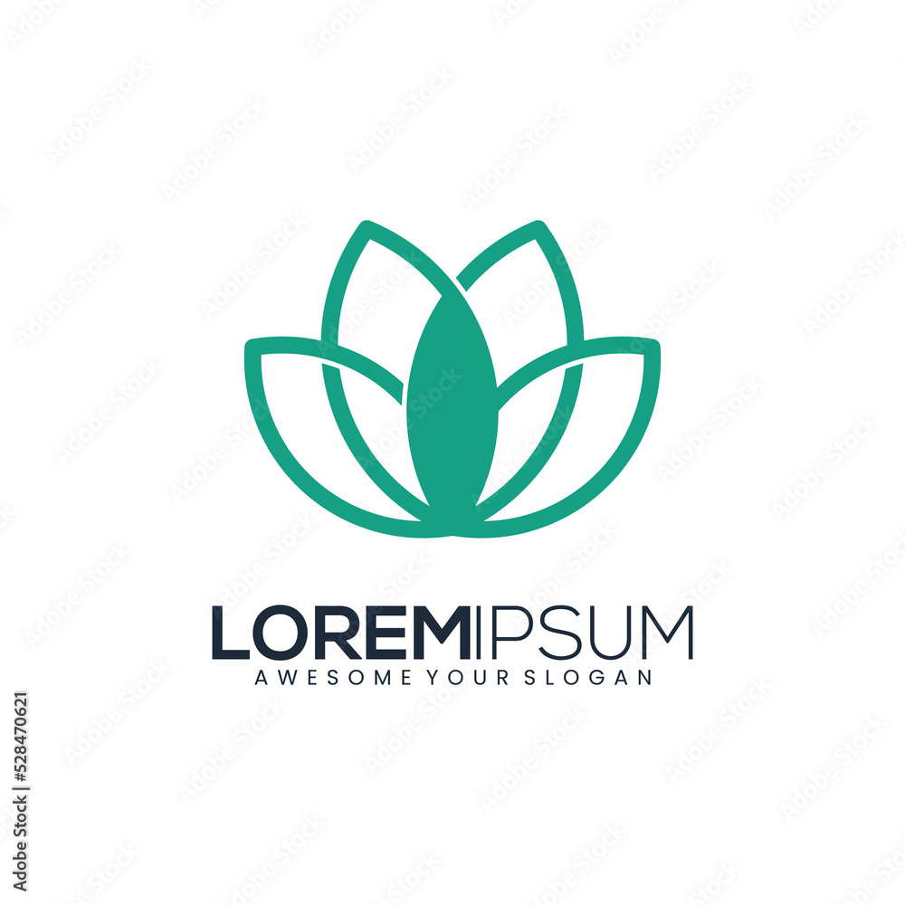 Fototapeta premium lotus flower logo modern