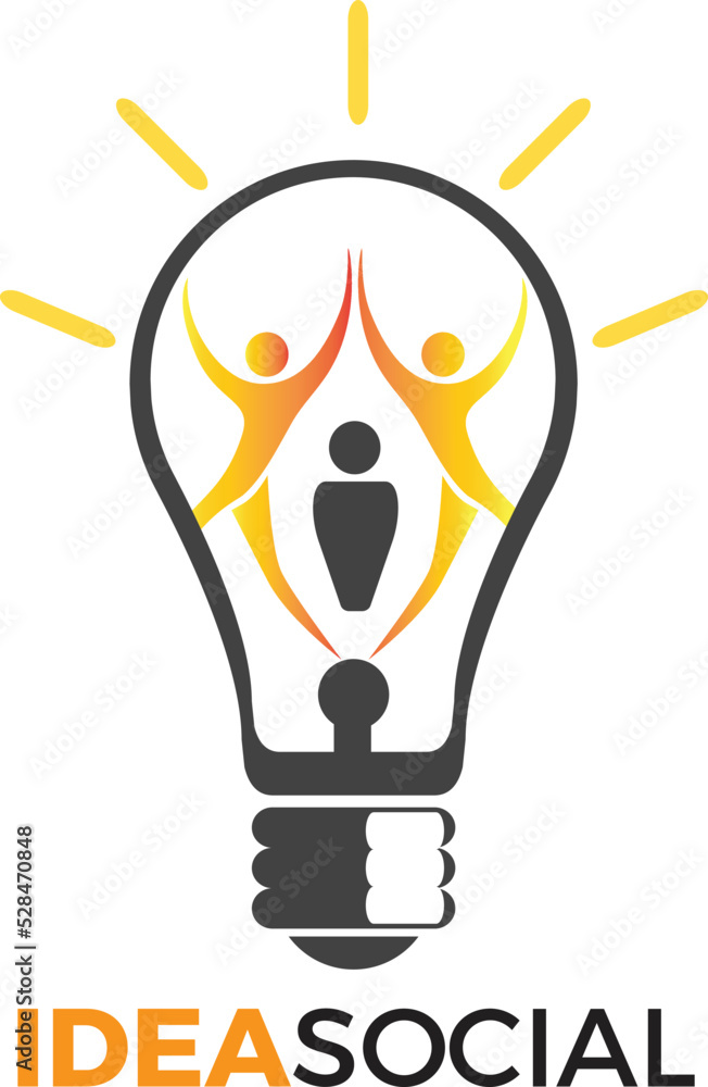 Fototapeta premium Idea Social Logo