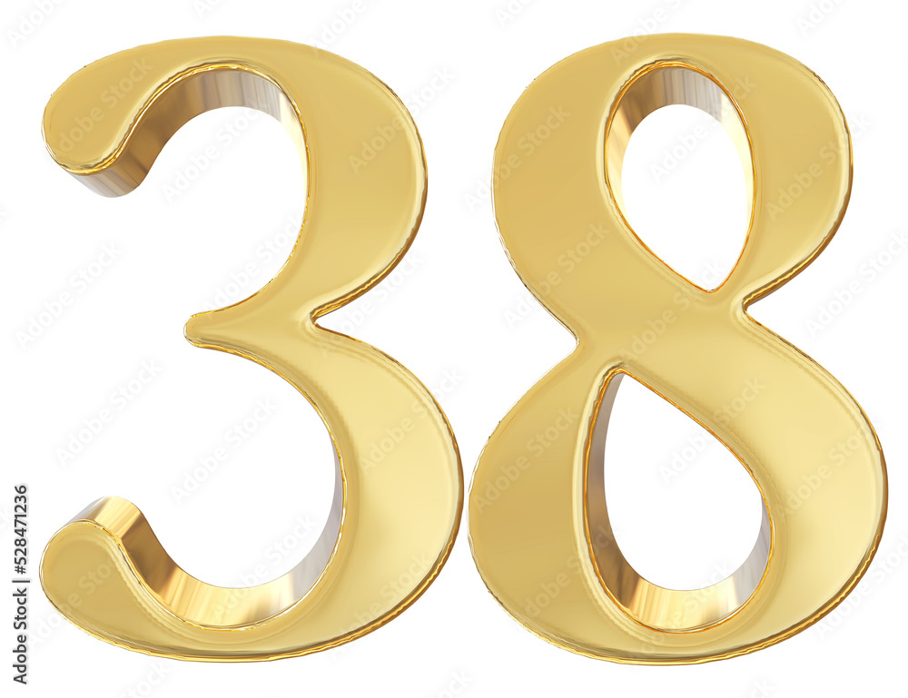 3d golden number 38 3d golden number 38