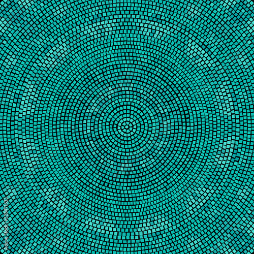 Vector seamless mosaic art pattern. Art background.