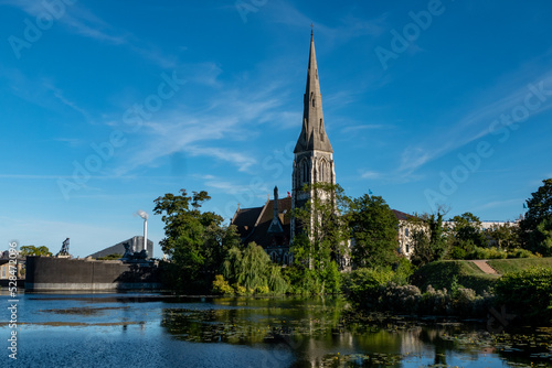 Copenhagen, Denmark St. Alban's Church in the Kastellet or old fortification. .