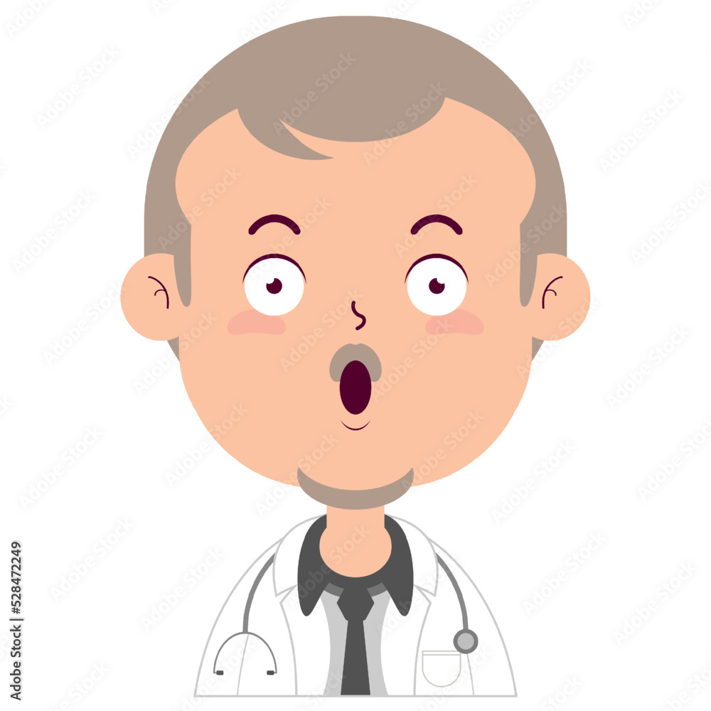 doctor surprised face cartoon cute doctor surprised face cartoon cute