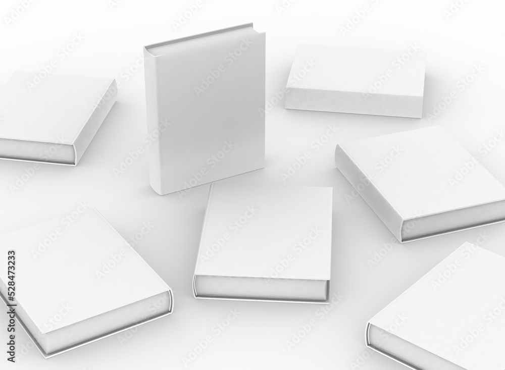 template empty book mockup set white background template empty book mockup set white background