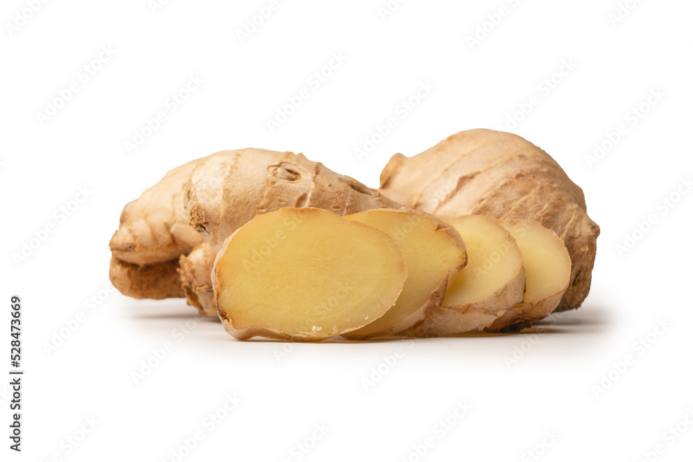 Ginger root isolated on white background. Ginger root isolated on white background.
