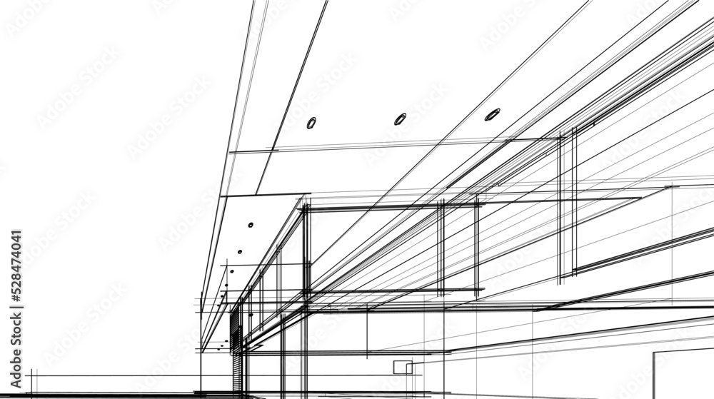 house building sketch architectural 3d illustration house building sketch architectural 3d illustration