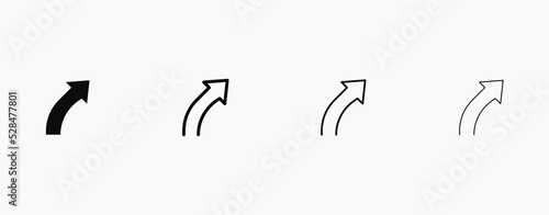 Turn right vector arrow icon