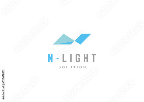 Free Download Template lighting logo with letter N solution - GFXLoad
