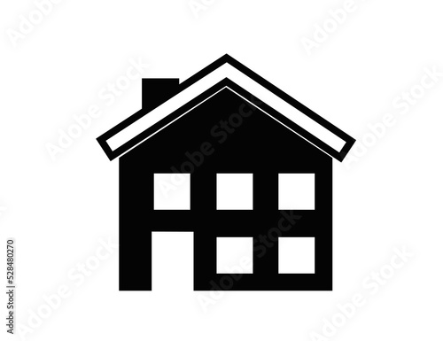 House, motel, building. Vector image. Icon. © miztanya