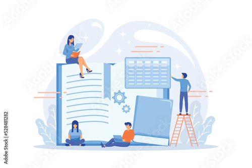 Preparing test together. Learning and studying with friends. Effective revision, revision timetables and planning, how to revise for exams concept. flat vector illustration