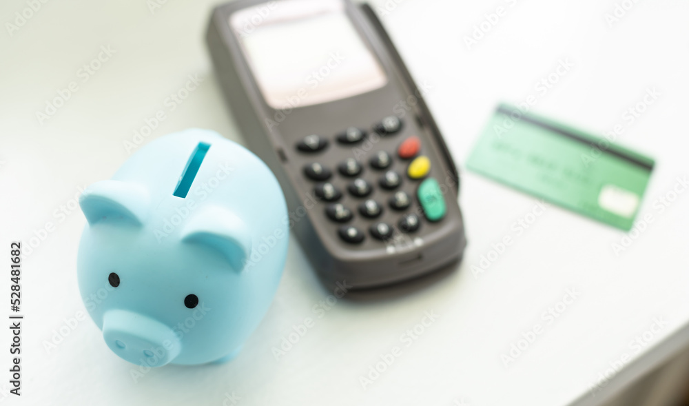 Piggy bank with Payment pos terminal Piggy bank with Payment pos terminal