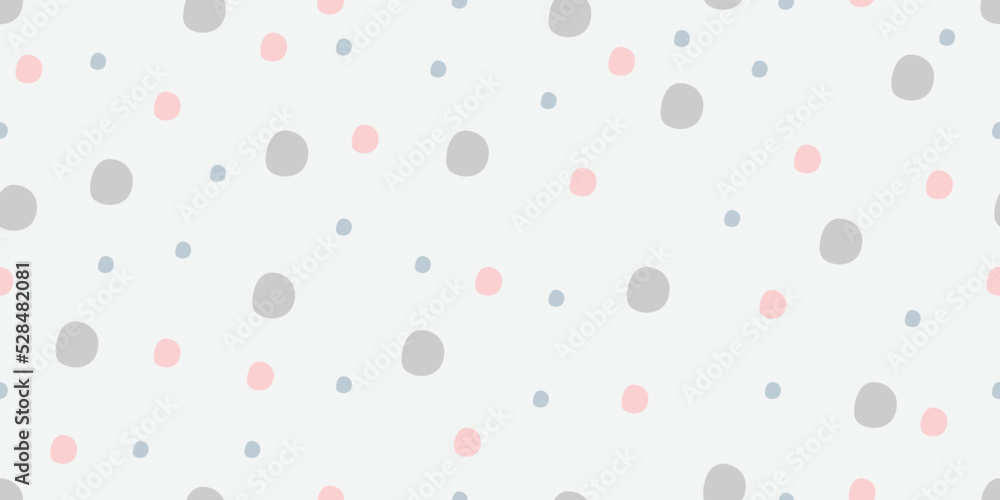 Abstract pastel minimal polka dot seamless pattern