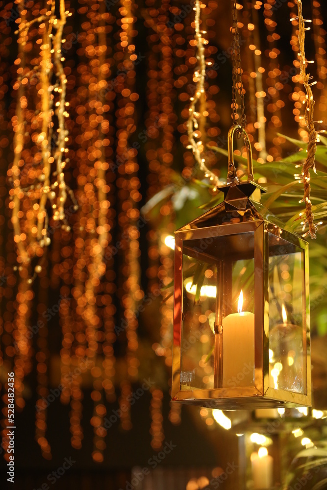 candle decoration in wedding Reception