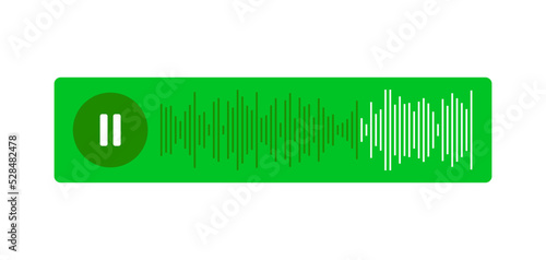 Paused and playing audio message