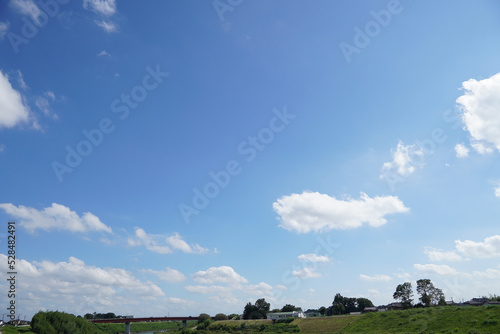 土手沿いの度悪露から見上げた空