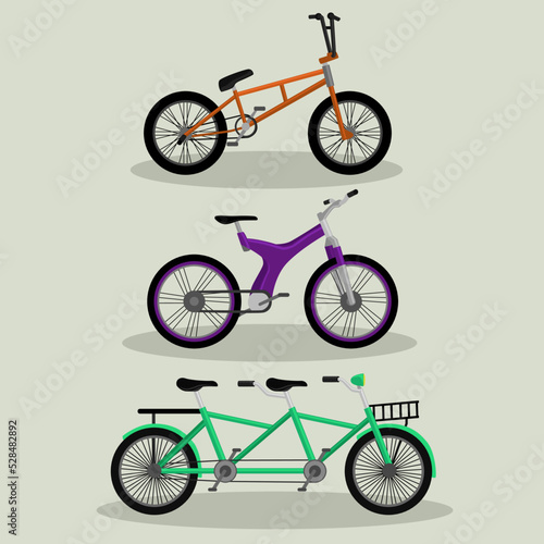 set of bicycles