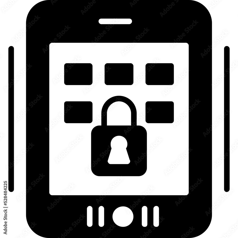 Tablet Secure Icon Tablet Secure Icon