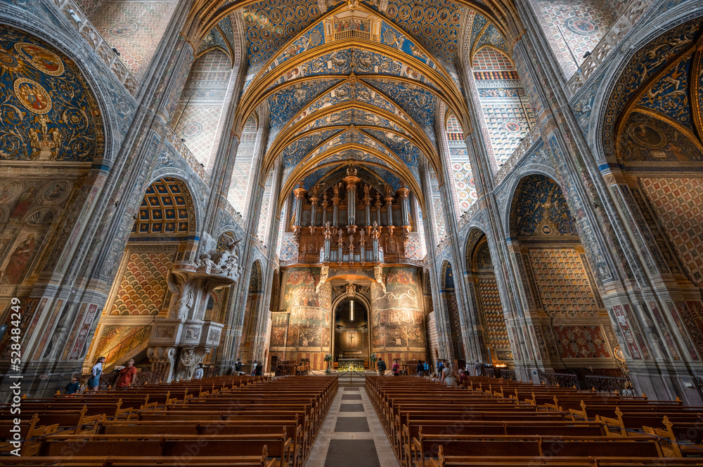 Vue de l'intérieur de la cathédrale d'Albi, Tarn, Occitanie, France