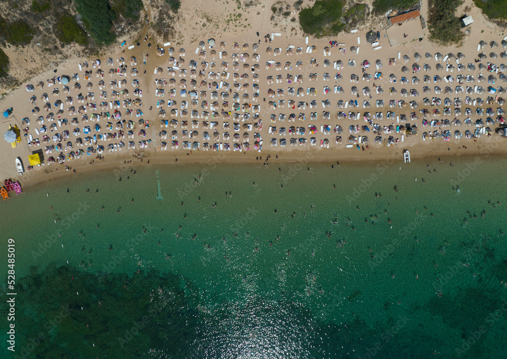 Ayazma Beach Drone Photo, Bozcaada Island, Canakkale Turkey