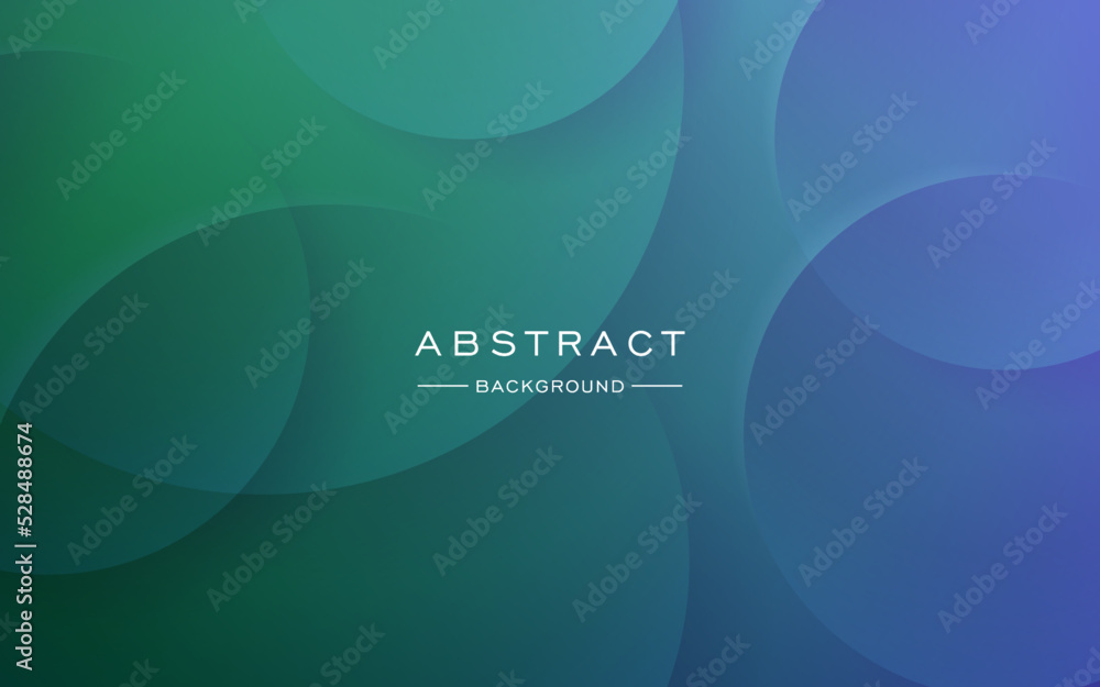 modern abstract dynamic green blue circle shape shadow and light dimension background. eps10 vector