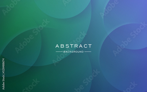 modern abstract dynamic green blue circle shape shadow and light dimension background. eps10 vector