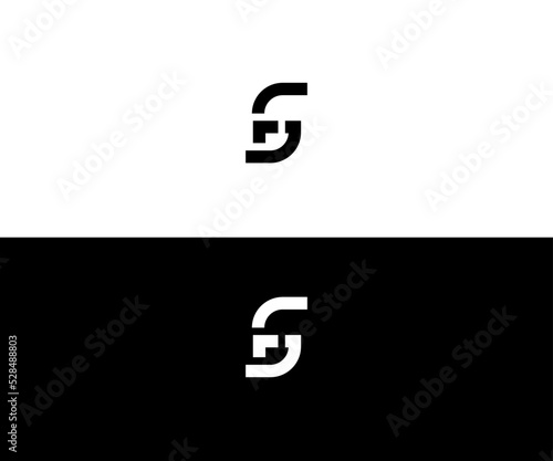 Initial letter fs or sf logo vector design templates