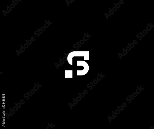 Initial letter fs or sf logo vector design templates