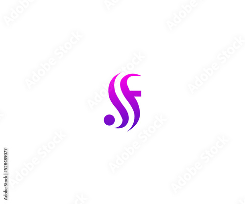 Initial letter fs or sf logo vector design templates