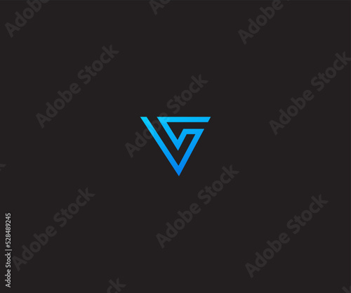 CV, VC, V Letter Logo Vector Template Abstract Monogram Symbol