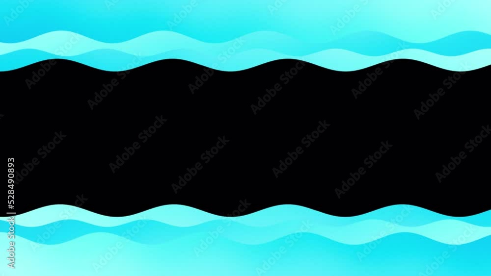 Light blue wavy border motion background with copy space on 4K transparent background with alpha channel Light blue wavy border motion background with copy space on 4K transparent background with alpha channel
