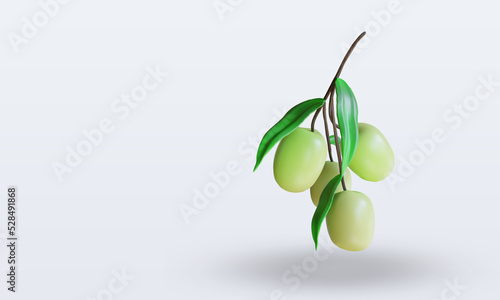 3d Vegetable Olives rendering top view