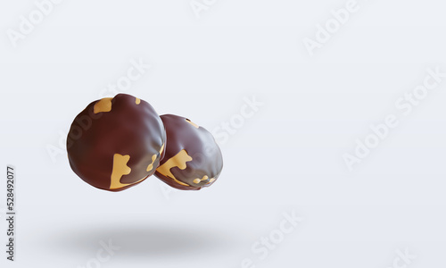 3d Vegetable Jengkol rendering left view