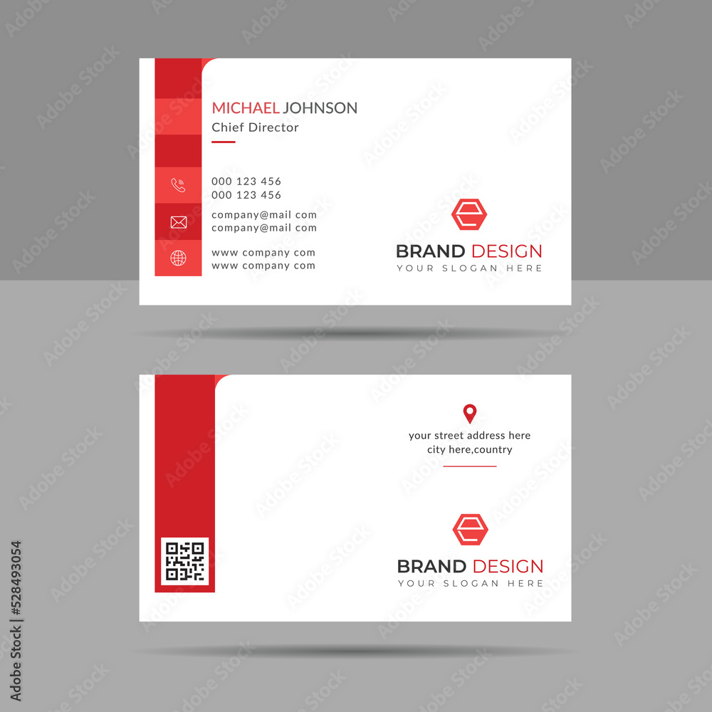 Modern business card template, size 3.5x2 Modern business card template, size 3.5x2