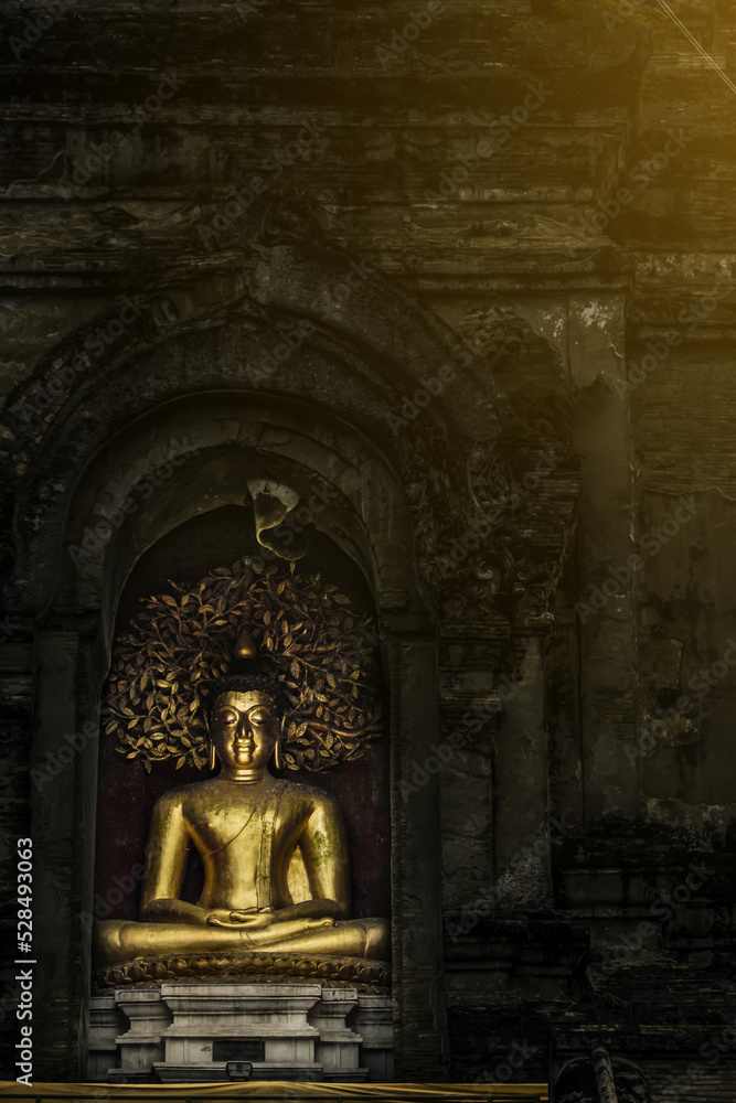 Golden Buddha statue at Chiang Mai, Thailand